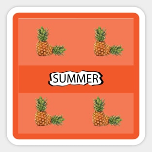 Summer Pineapple - Zine Culture Sticker